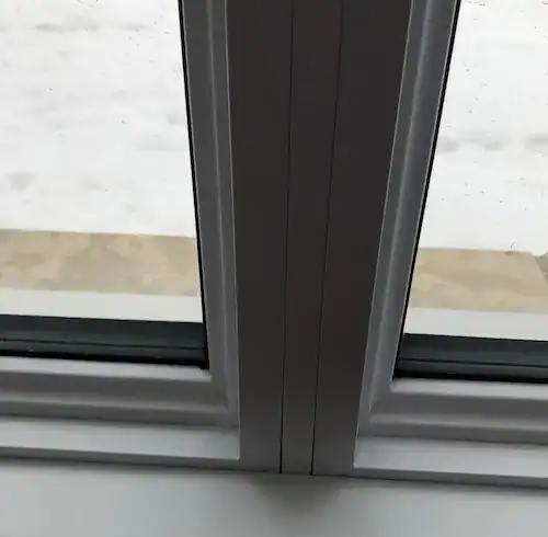 Close-up of double-pane window newly installed